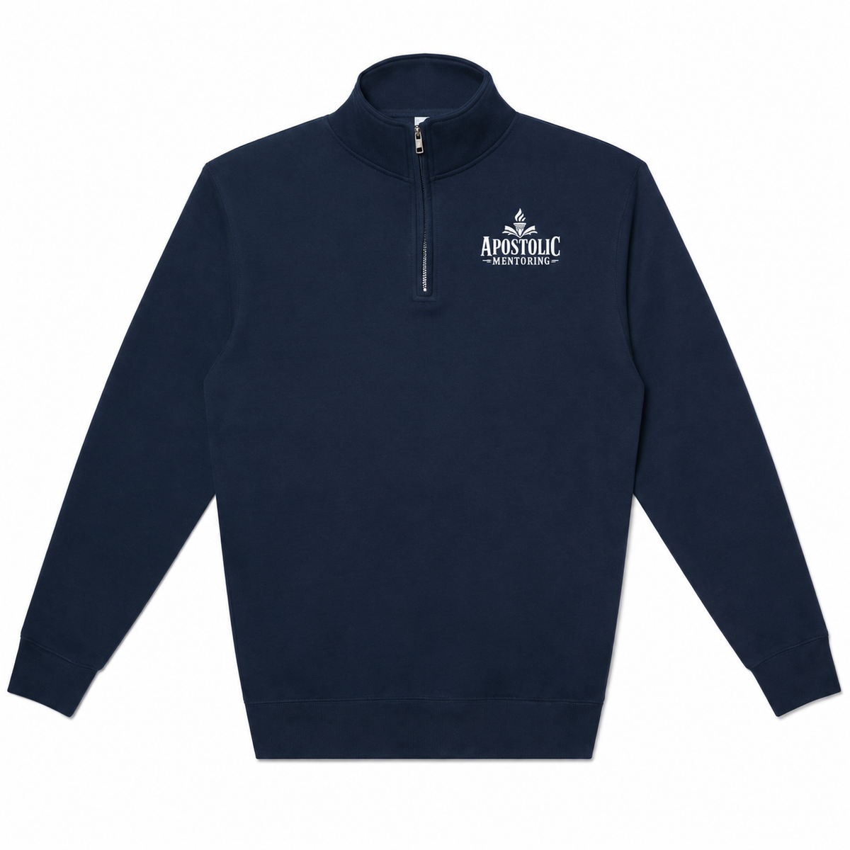 Apostolic Mentoring Embroidered Quarter-Zip – Navy