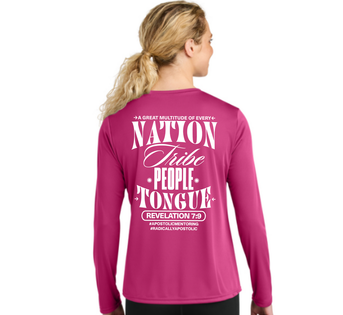 Global Harvest Women’s Cooling Performance Long Sleeve Tee – Fuchsia