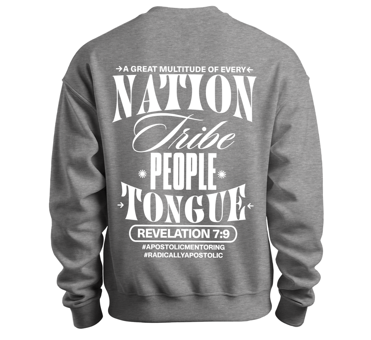 Global Harvest "Azusa Again" Crewneck sweatshirt-Ash Grey