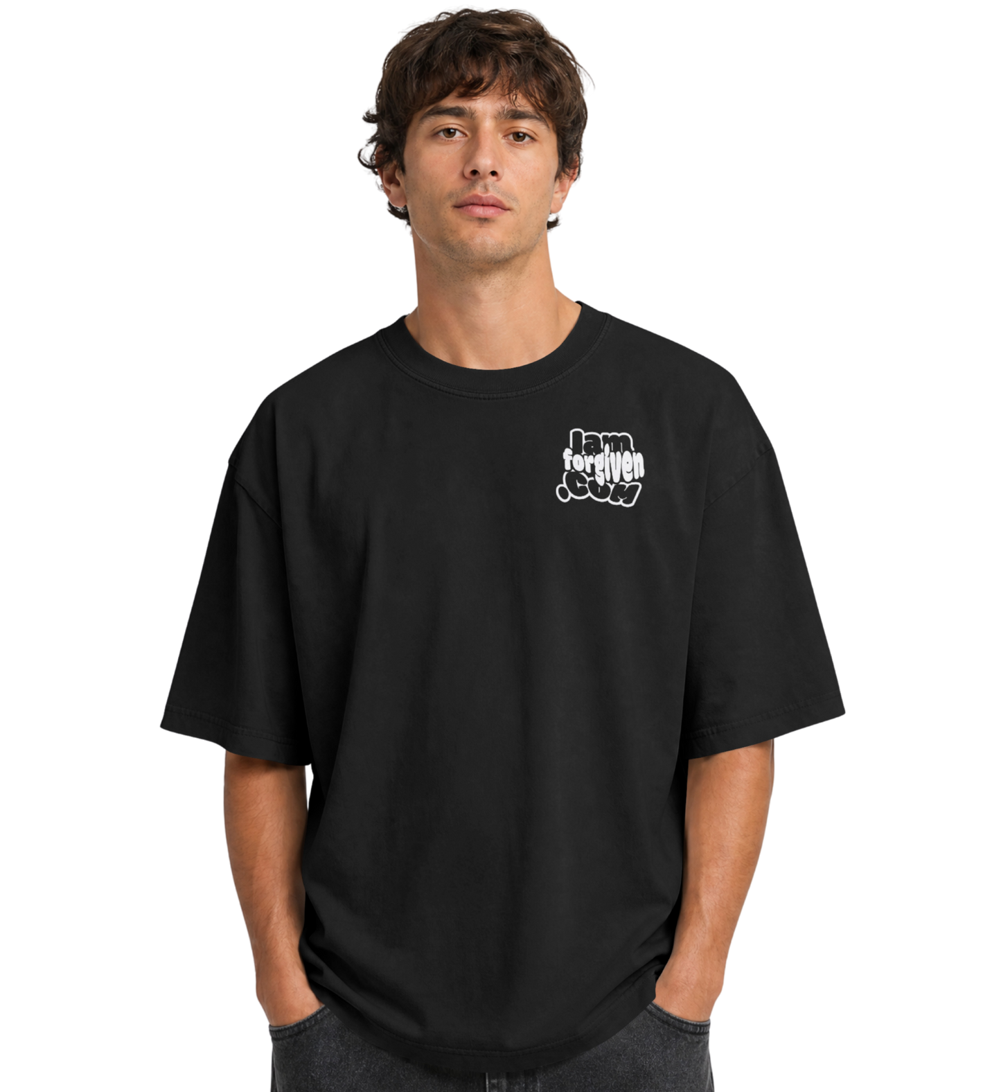 IamForgiven.com in bubble cloud tee