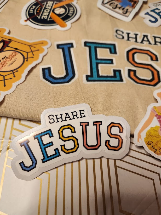 Colorful "Share Jesus" Sticker