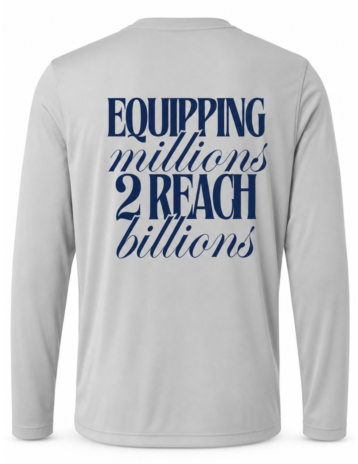 Apostolic Mentoring “Equipping Millions” Performance Long-Sleeve Shirt – Platinum