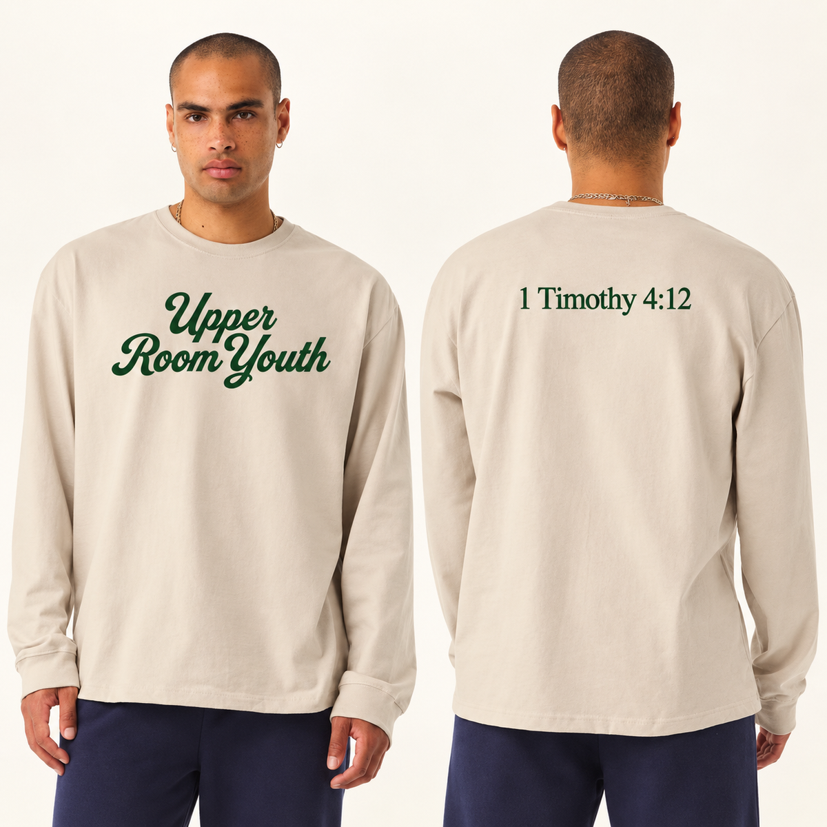 Upper Room Youth Long Sleeve Shirt – Cream