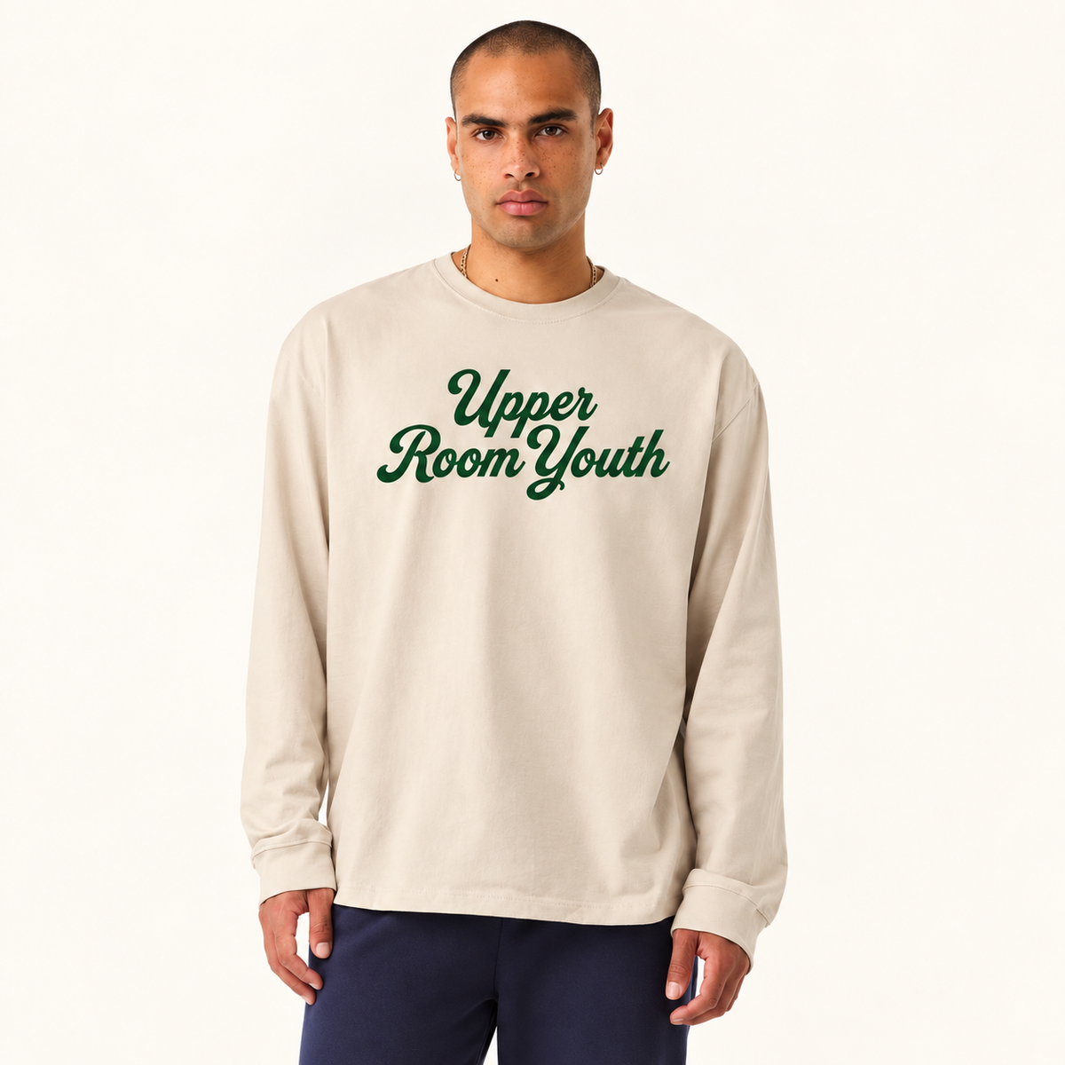 Upper Room Youth Long Sleeve Shirt – Cream
