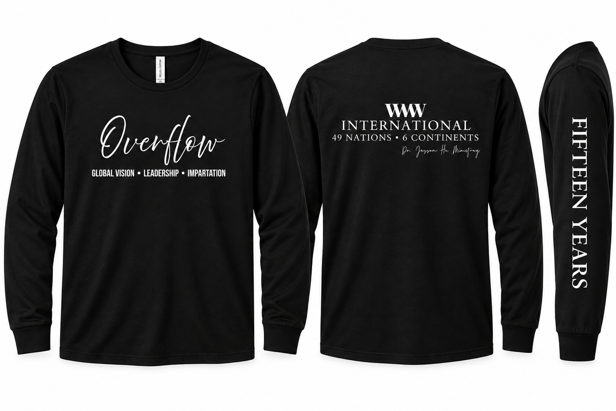 WMW International Overflow Long Sleeve Tee | 15-Year Celebration