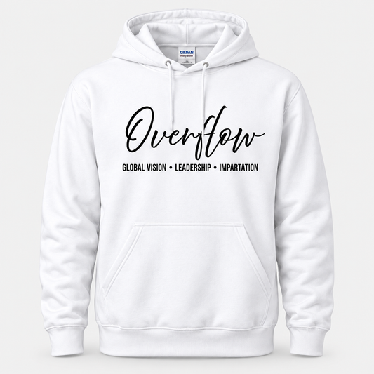 WMW International Overflow Hoodie – White | 15-Year Celebration