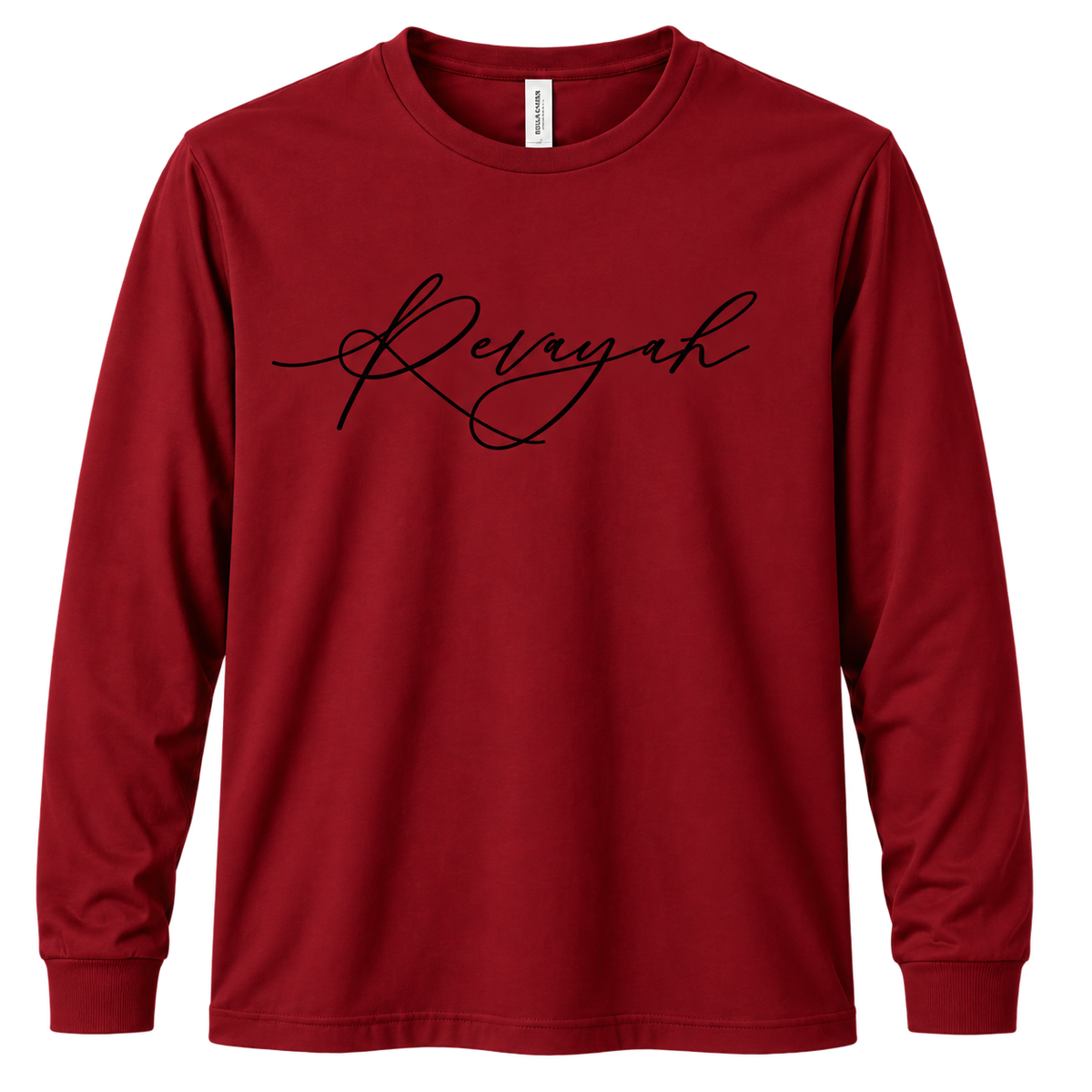 Revayah Maroon Bella+Canvas Long Sleeve T-Shirt