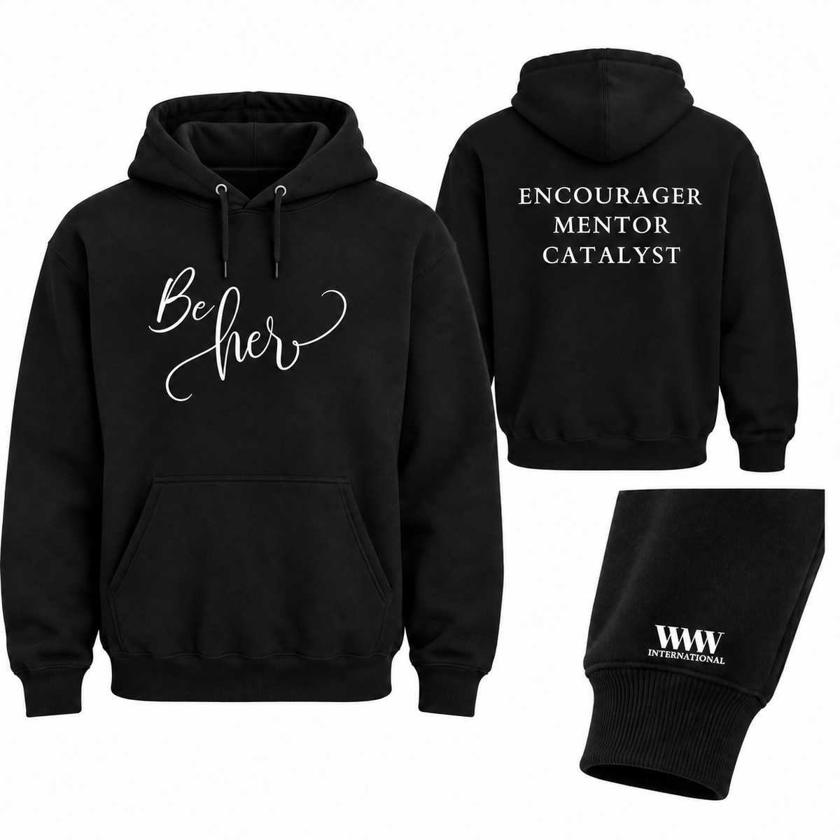 Be Her Black Gildan Hoodie