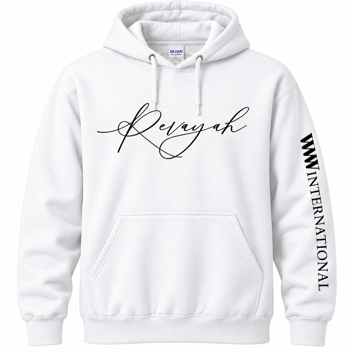 Revayah White Gildan Hoodie