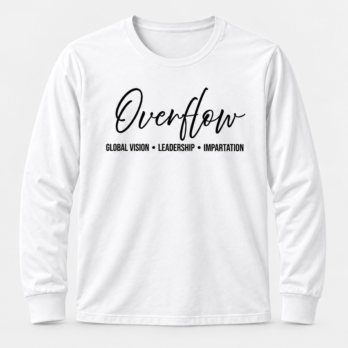 WMW International Overflow Long Sleeve Tee – White | 15-Year Celebration