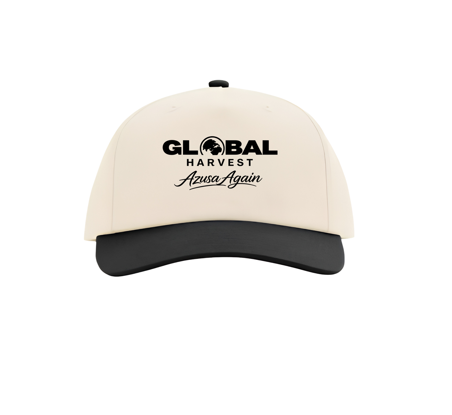 Global Harvest “Azusa Again” Hat – Cream & Black Christian Trucker Cap