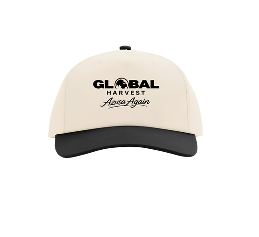Global Harvest “Azusa Again” Hat – Cream & Black Christian Trucker Cap