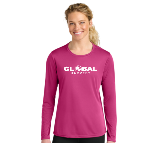 Global Harvest Women’s Cooling Performance Long Sleeve Tee – Fuchsia