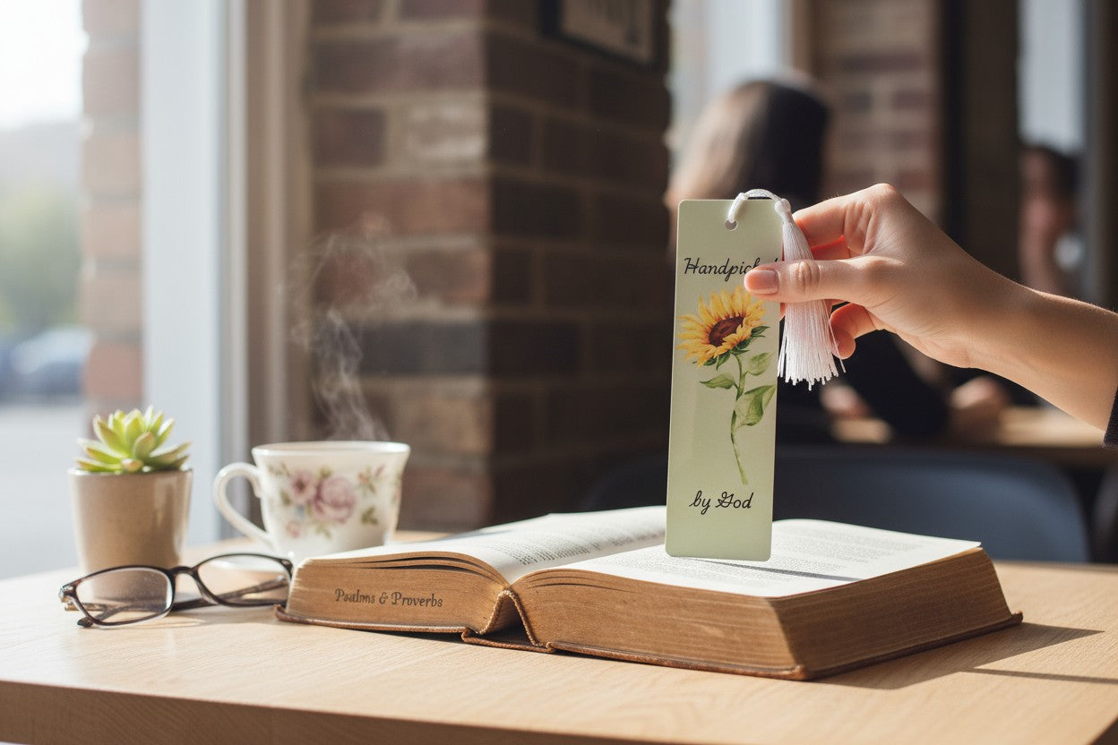 Handpicked by God Sunflower Bookmark