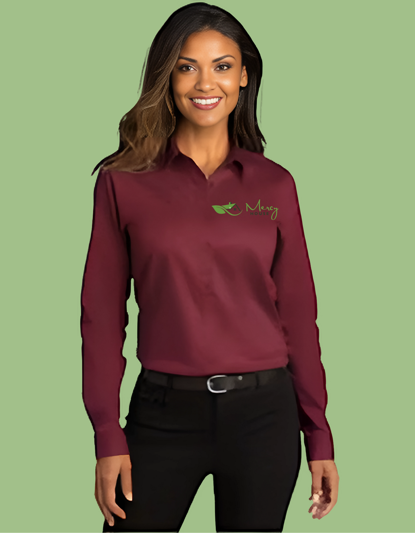 Long Sleeve Women's Button Up Shirt