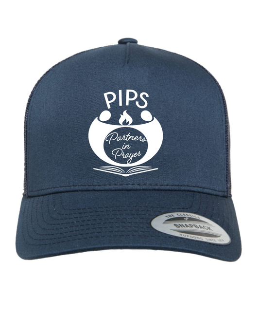PIPS Partners in Prayer Navy Trucker Hat