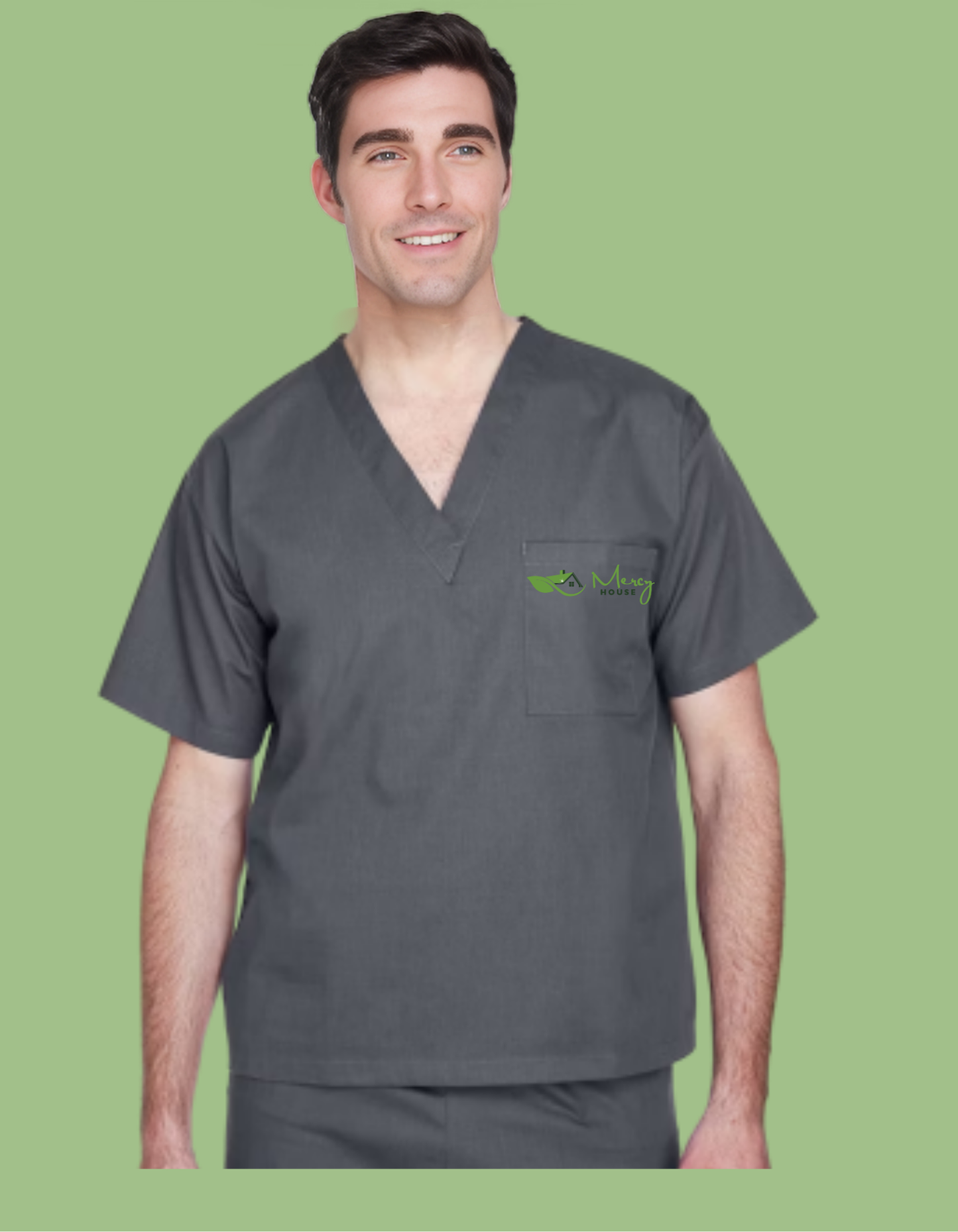 Unisex One Chest Pocket Scrub Top