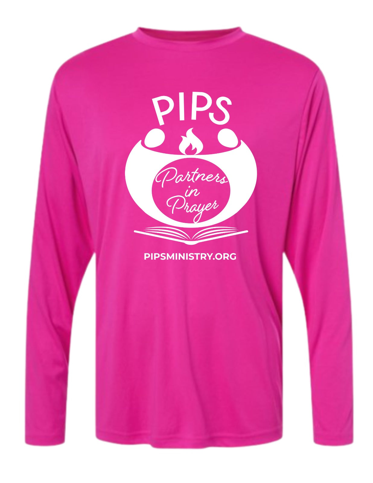 PIPS Partners in Prayer Long-Sleeve Shirt-Magenta