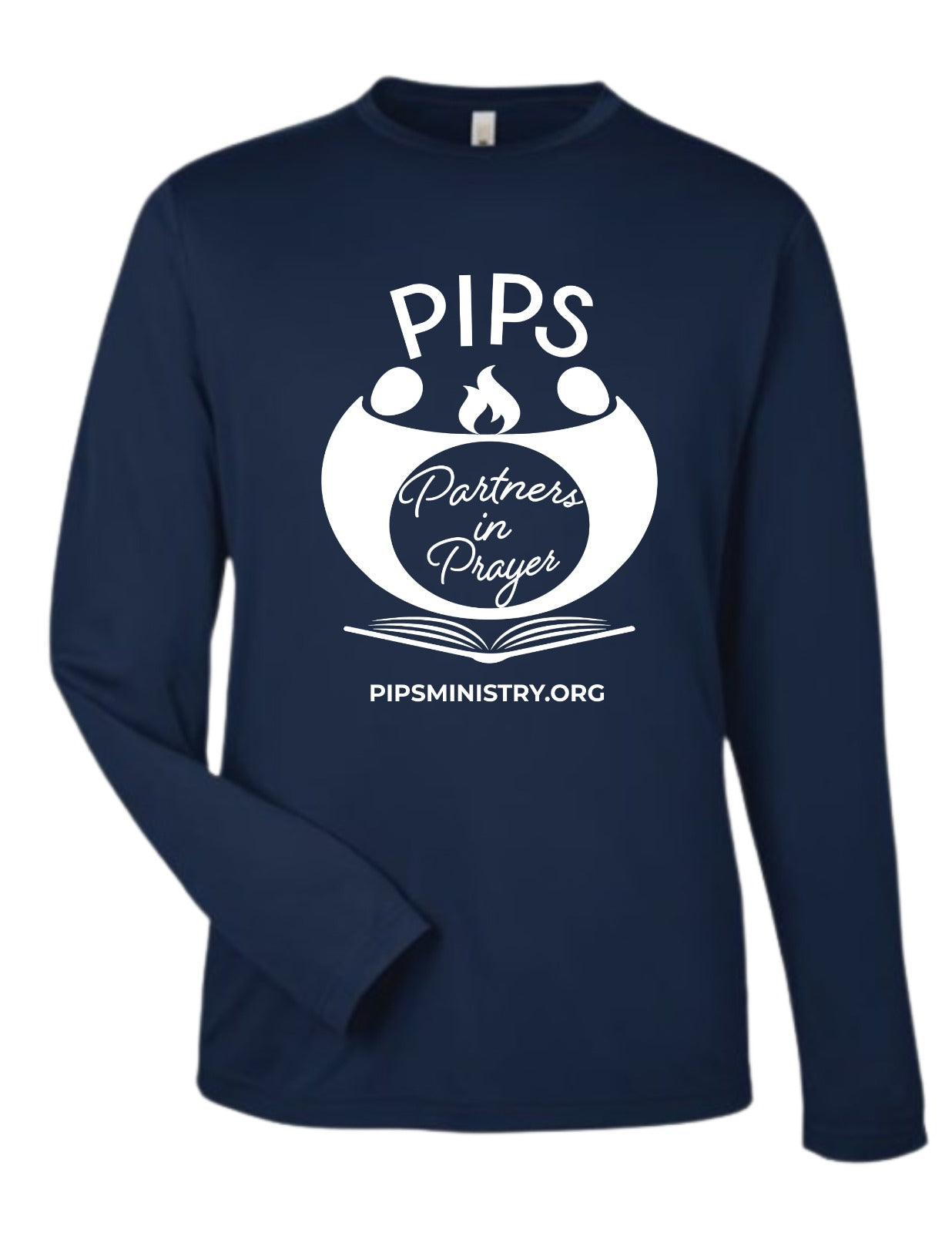 PIPS Partners in Prayer Long-Sleeve Shirt-Navy