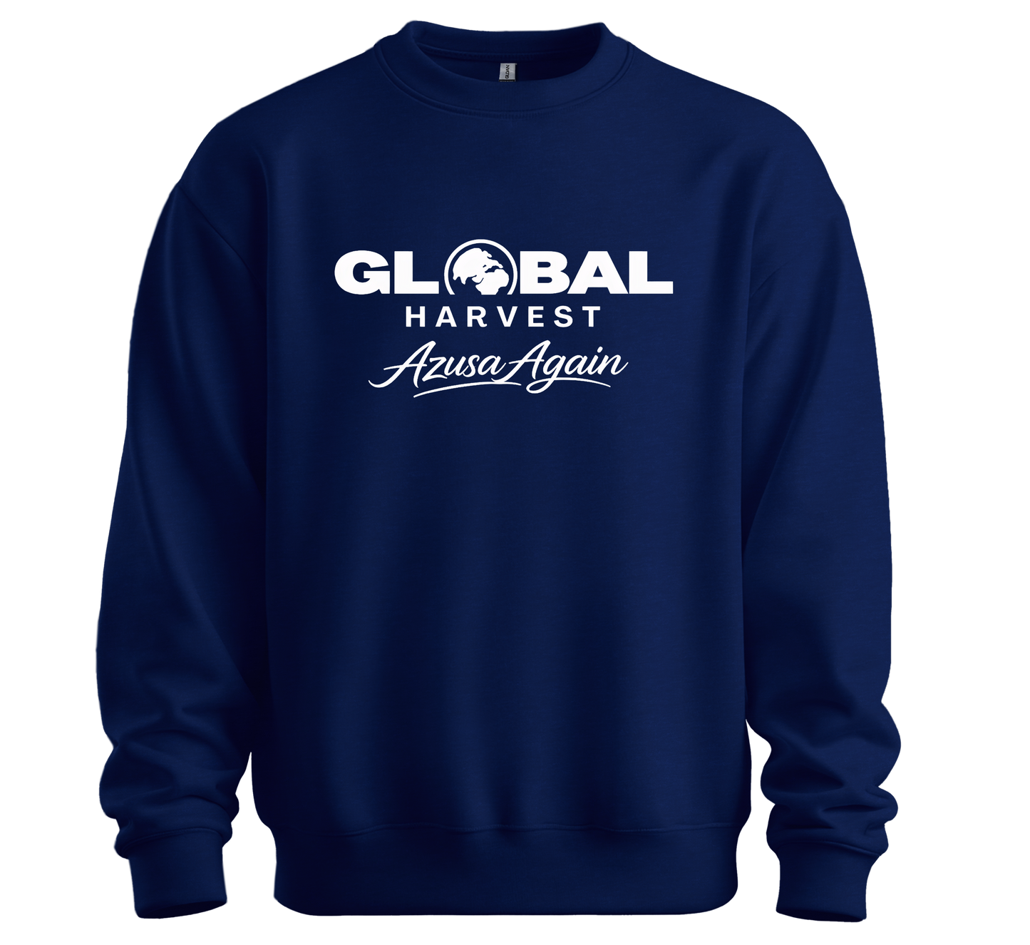 Global Harvest "Azusa Again" Crewneck sweatshirt -Navy