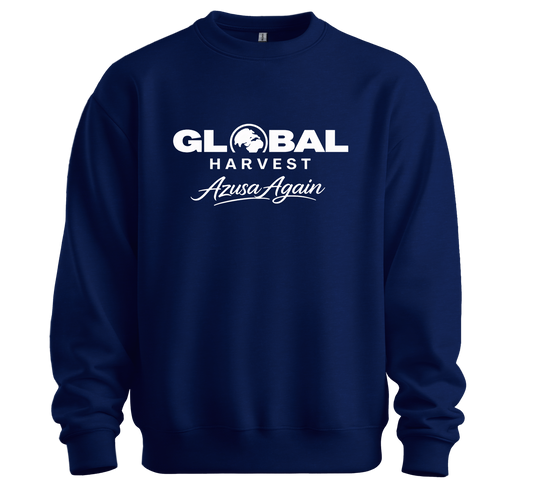 Global Harvest "Azusa Again" Crewneck sweatshirt -Navy