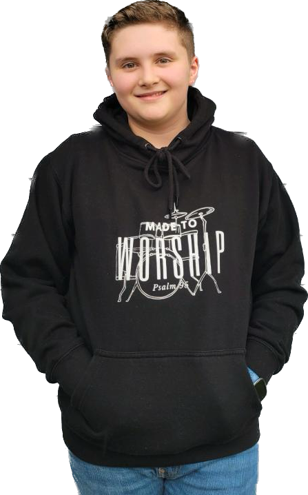 Drums "Made To Worship" Black Hoodie