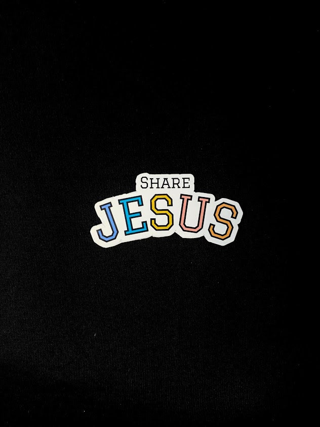 Colorful "Share Jesus" Sticker