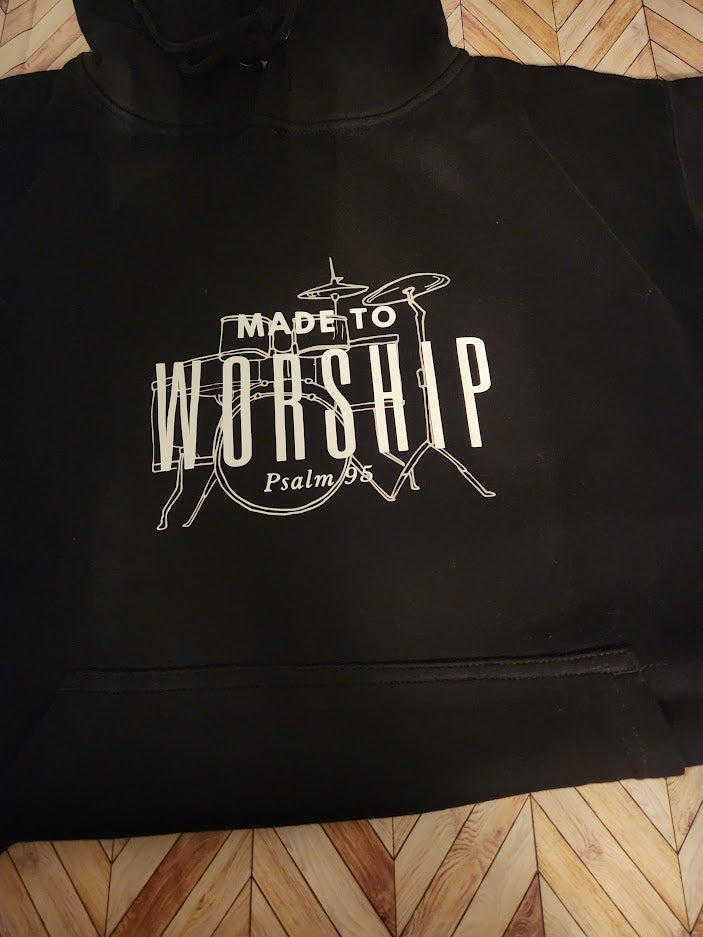 Drums "Made To Worship" Black Hoodie