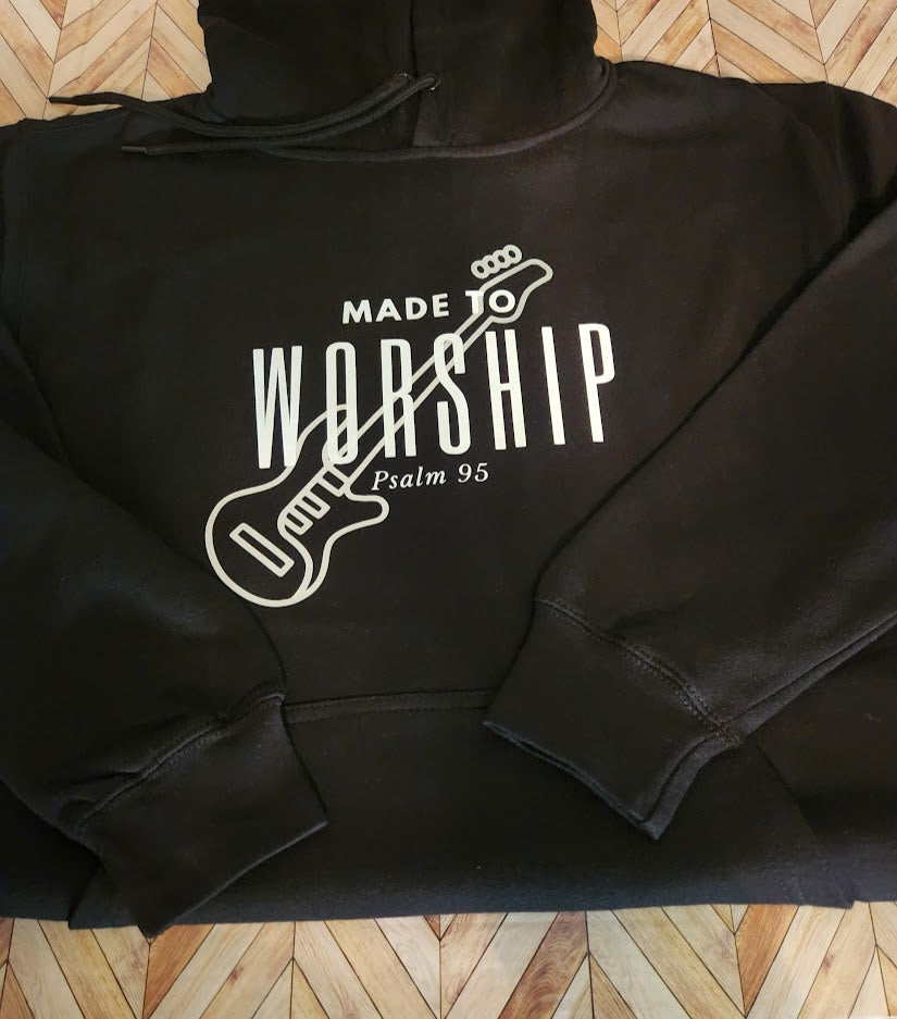 Guitar "Made To Worship" Black Hoodie